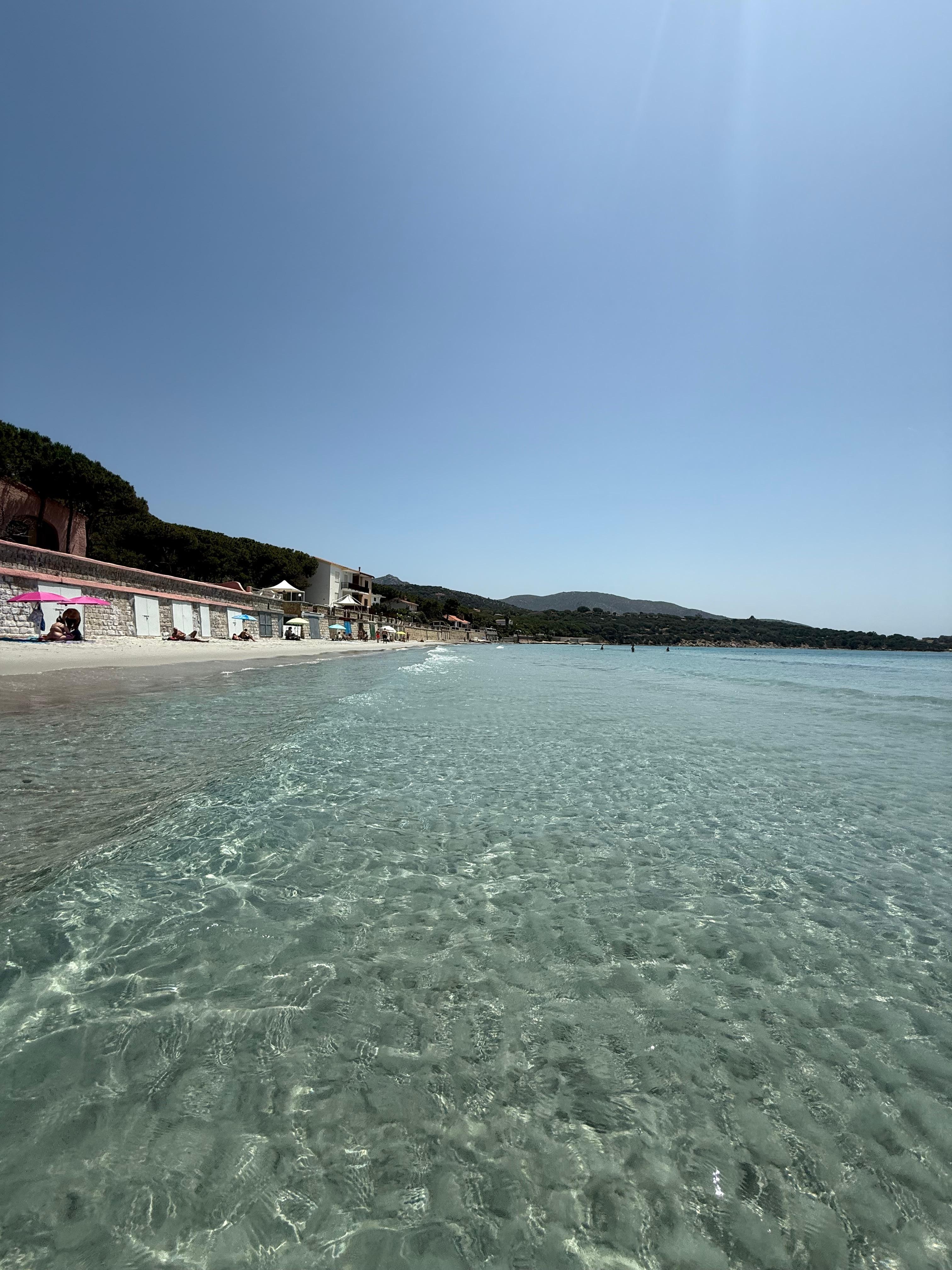 crystal clear water and fine sand