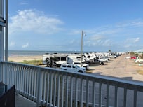View from balcony. Have to sit in corner to see ocean.