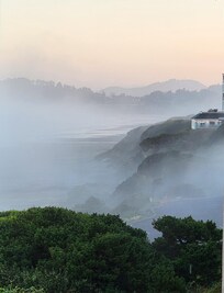 Loved watching the fog roll in from our balcony.