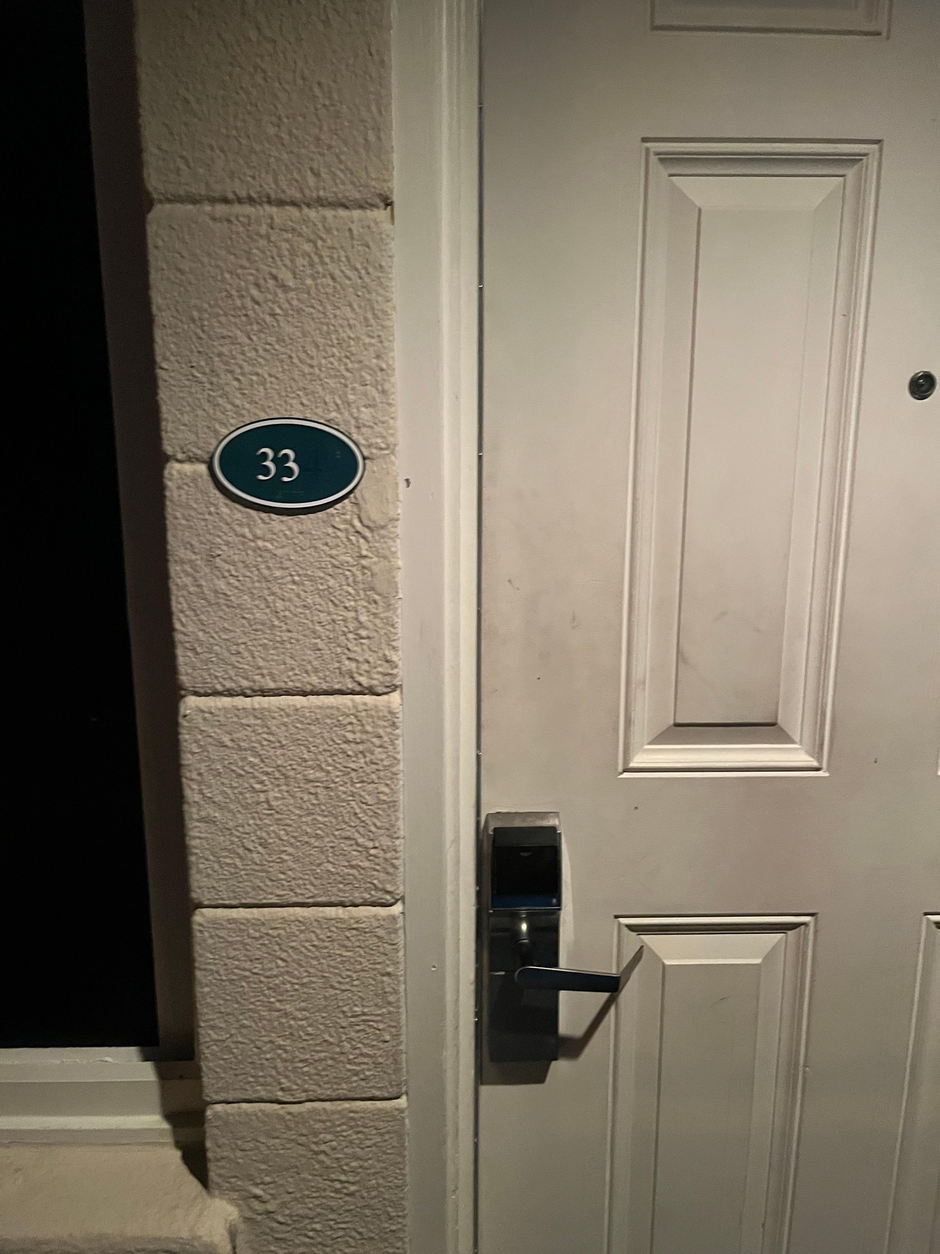 We were in room 334, kind of confused when the door numbers only said room 33