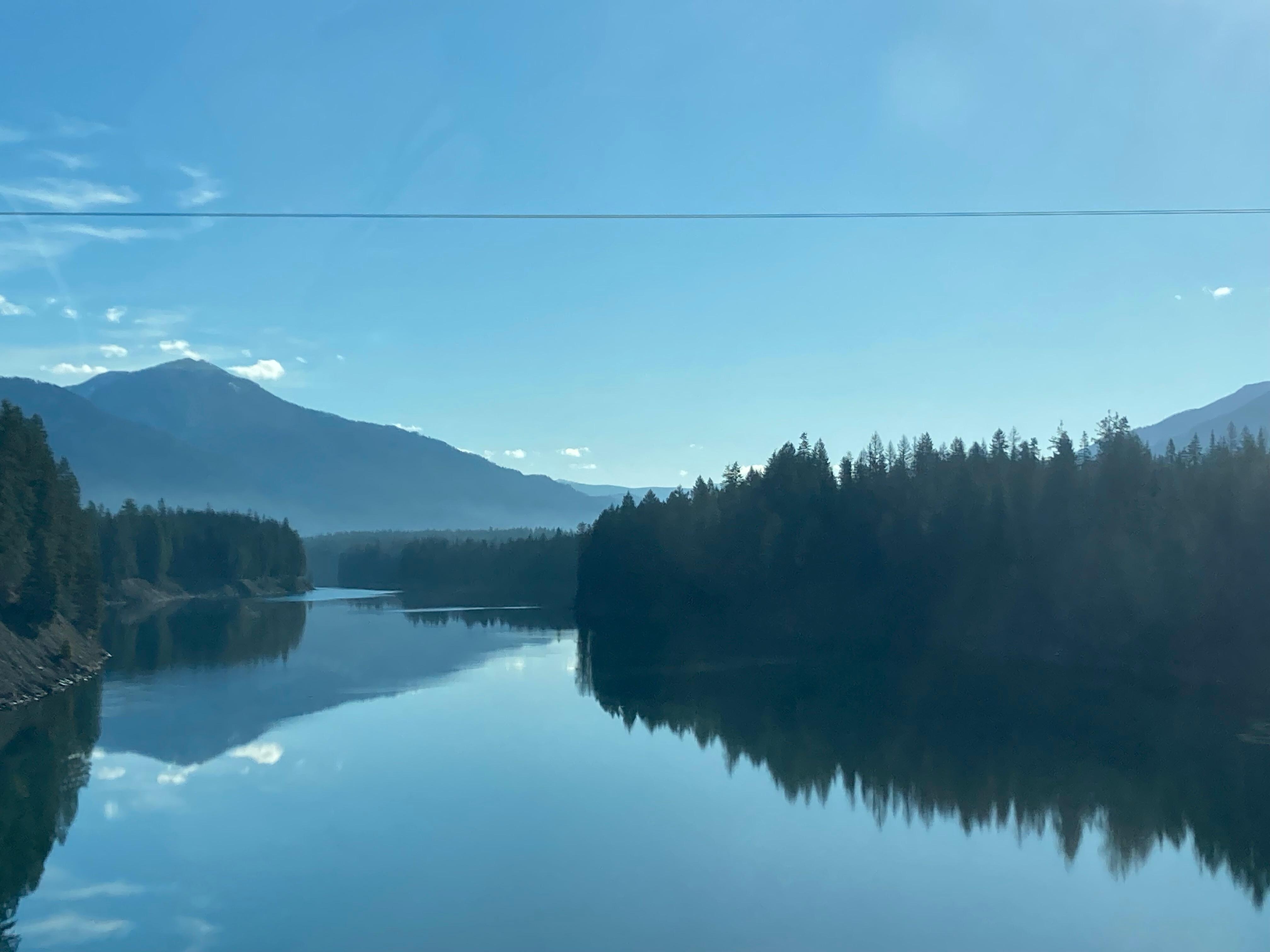Crossing the bridge to Heron.
