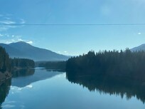 Crossing the bridge to Heron.