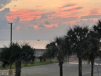 Sunrise over the bay from our room.