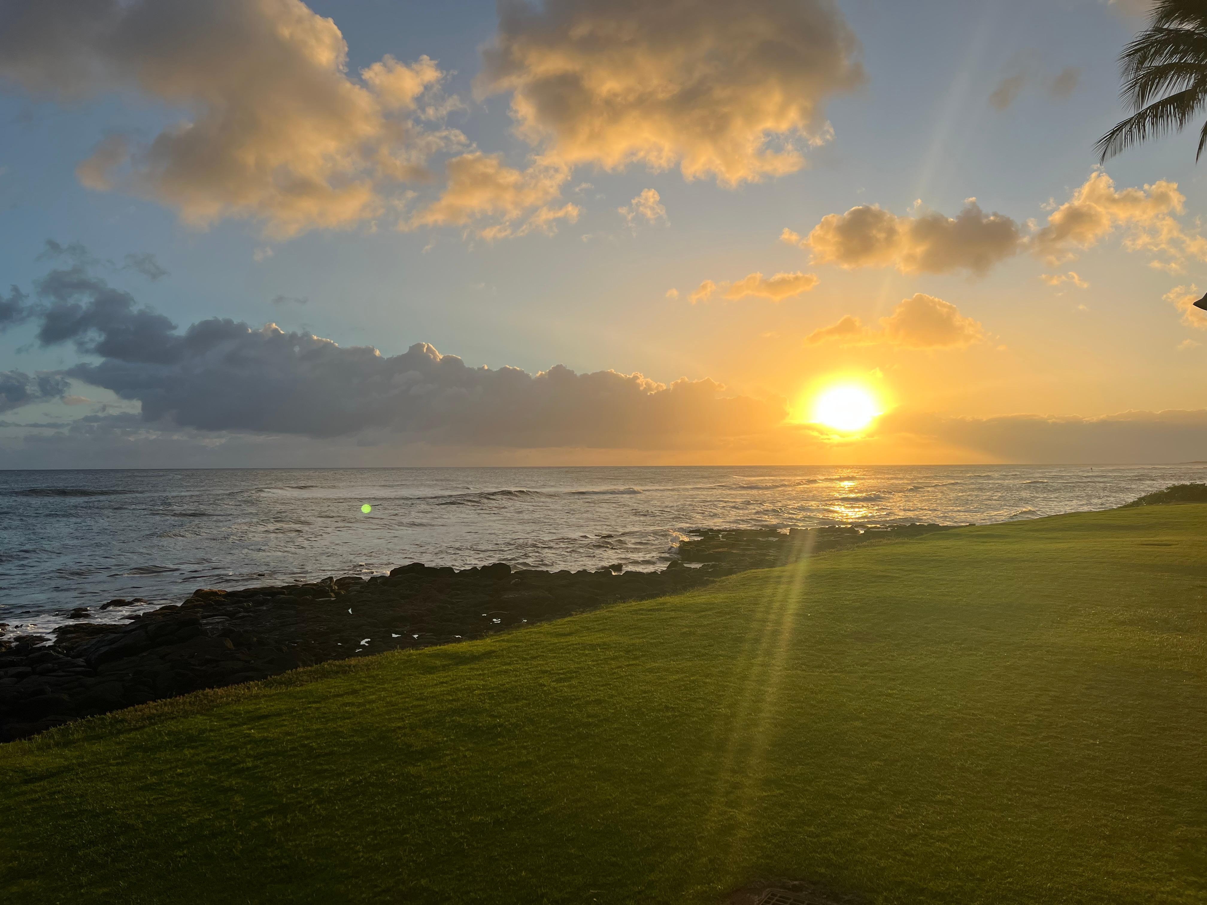Sunset view from lanai
