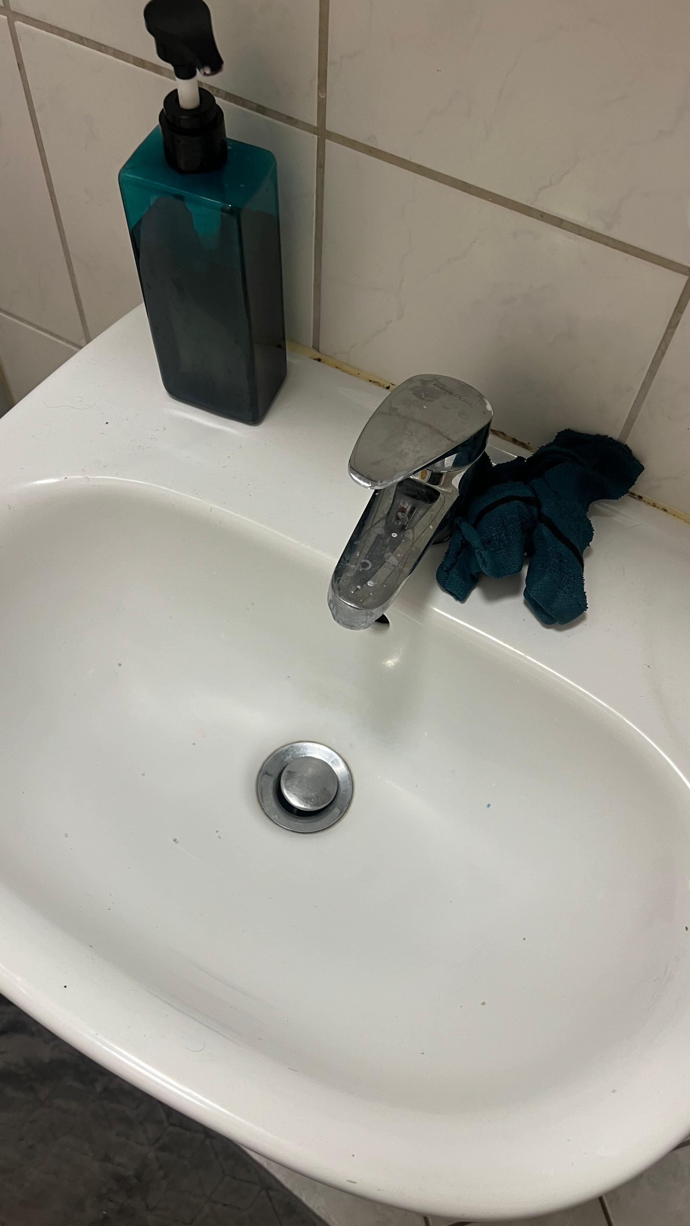 Benutzter Lappen beim Einzug. 