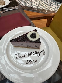 After our breakfast, i was offered with a cheesecake