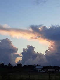 Amazing cloud formations and sunset one evening
