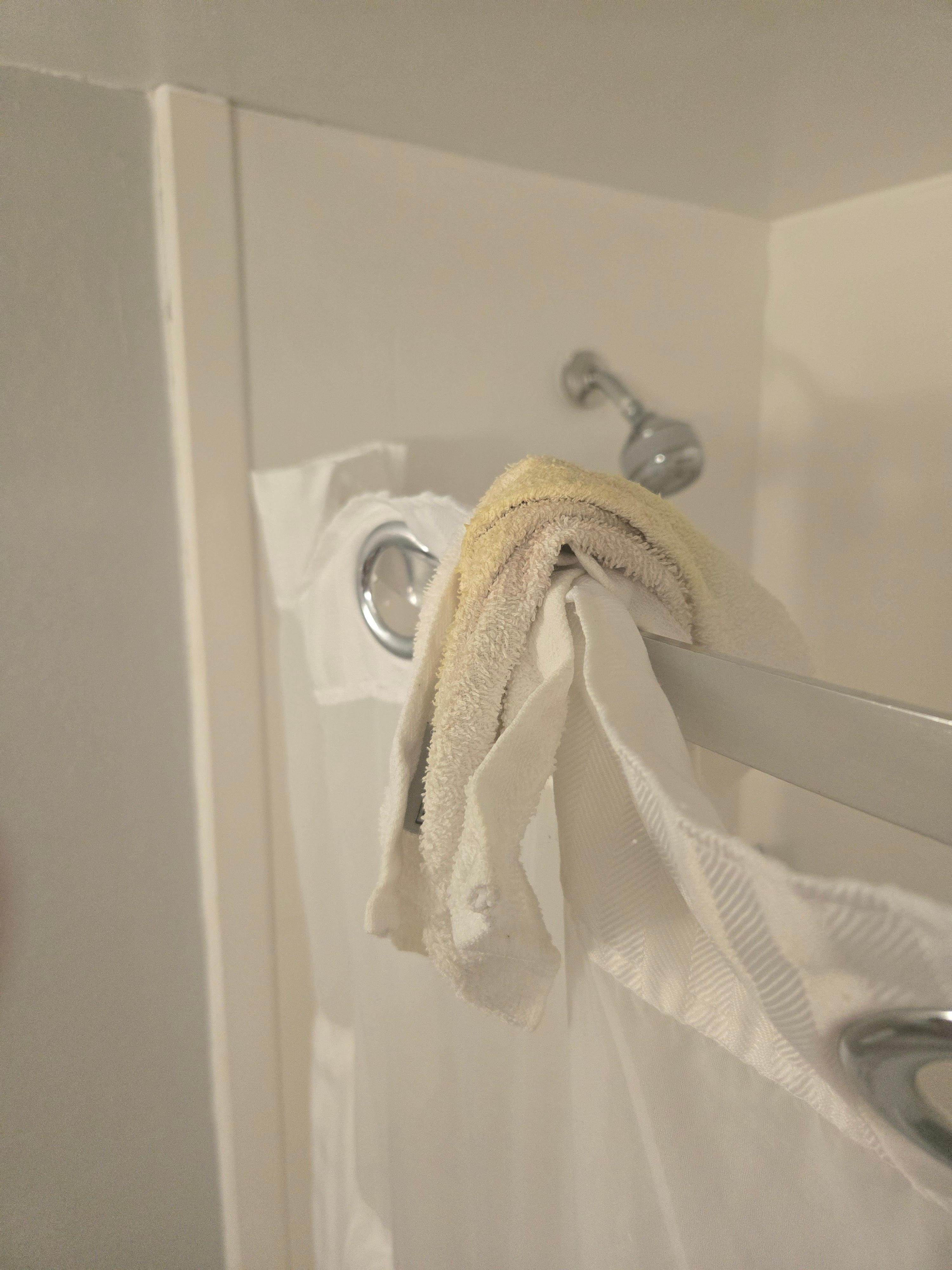 Dirty left over wash rag