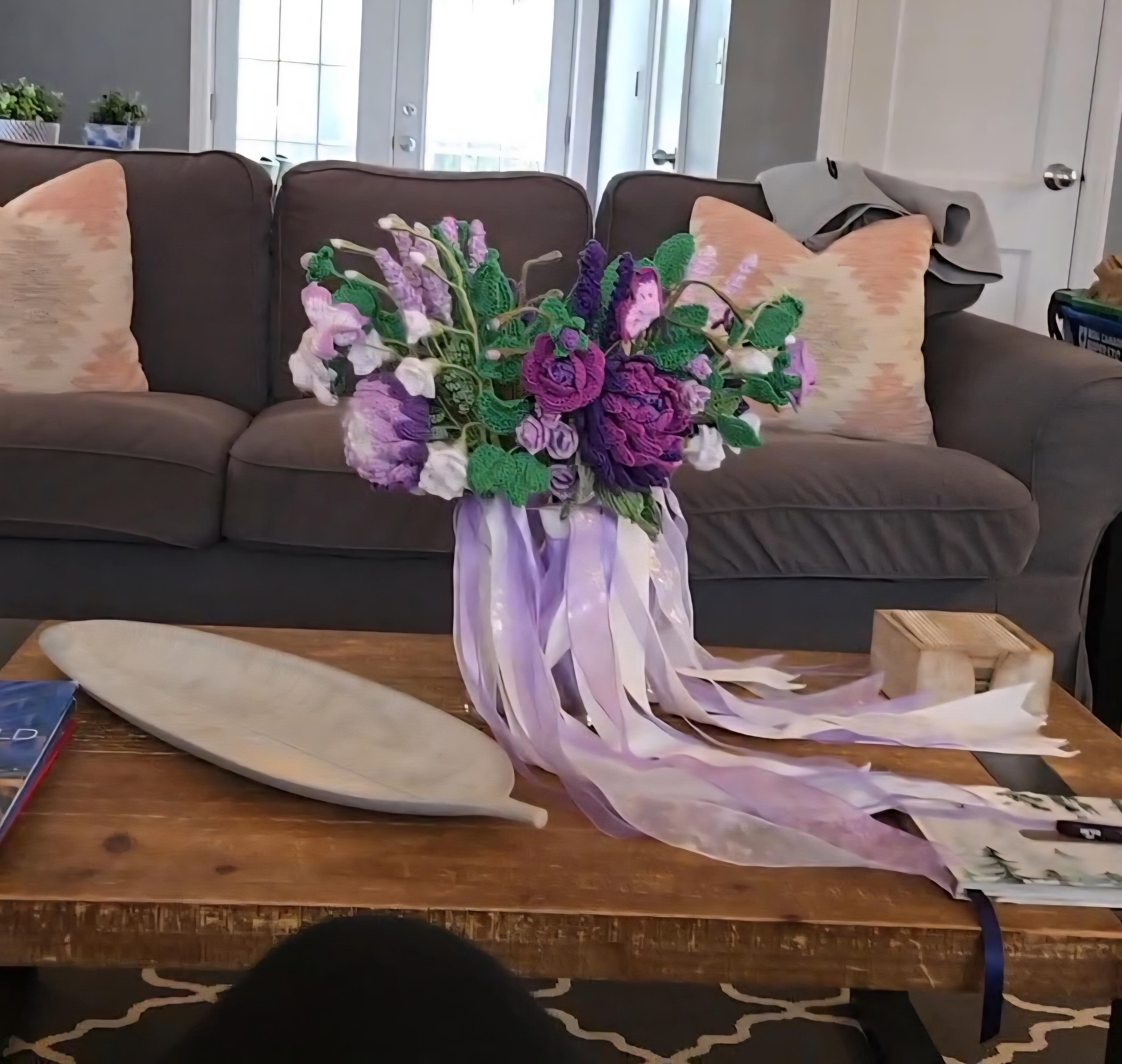 Crocheted bouquets