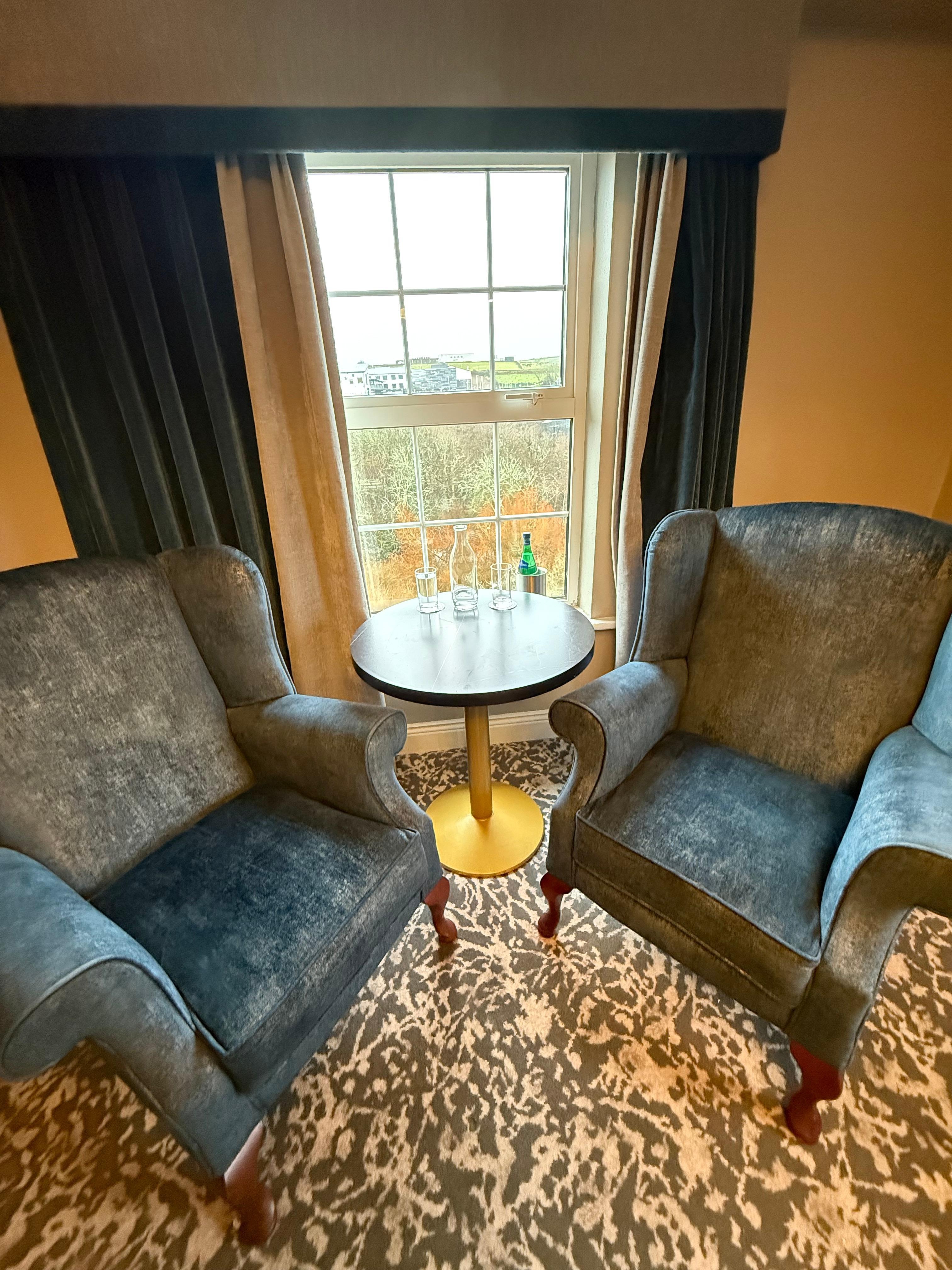 Our living area within the room  