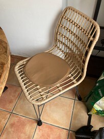 dining room chair - needs better cushions.