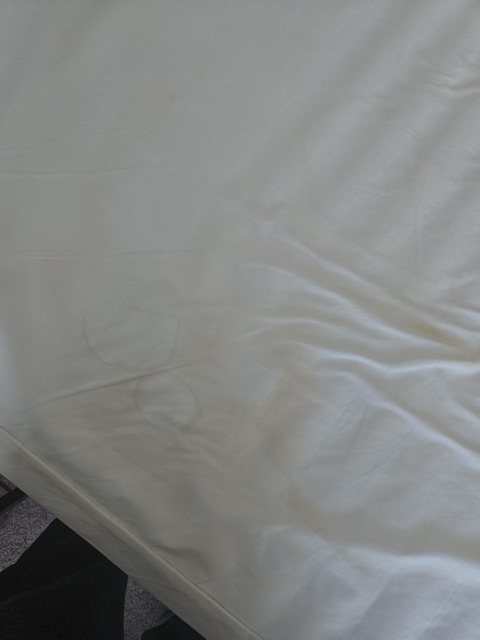Stained mattress pad
