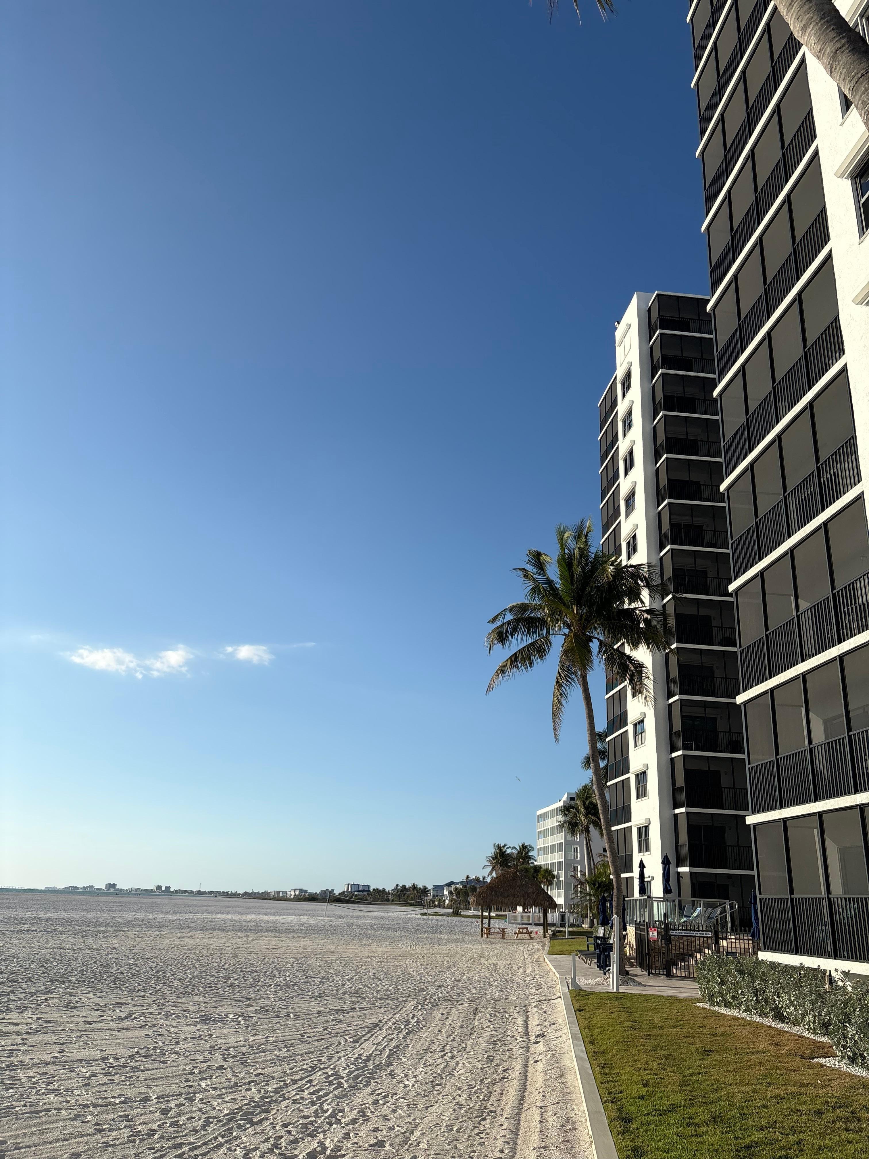 Island Winds is right on the beach on the “quieter” end of the island. 