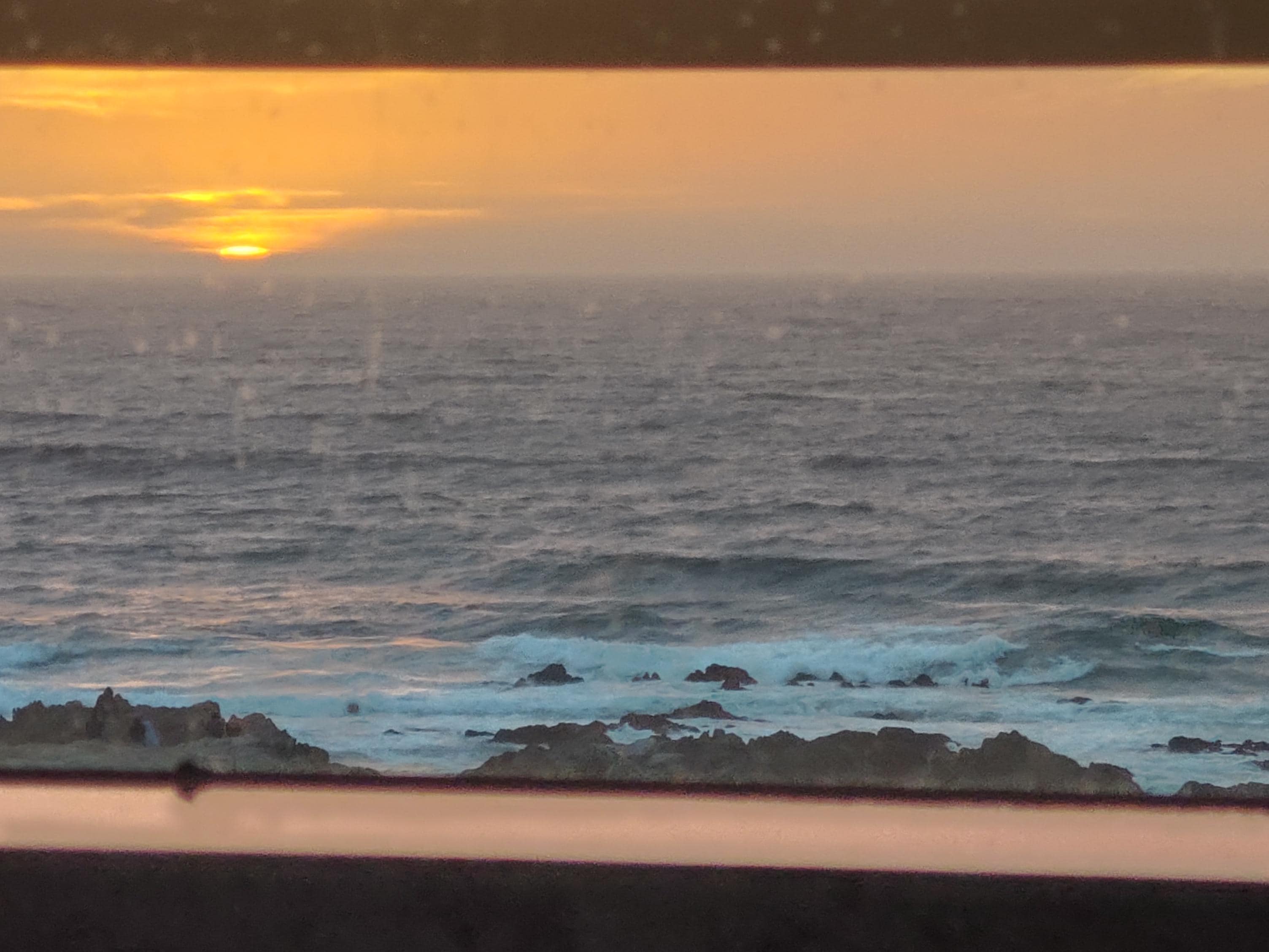 Sunset view from the living room.