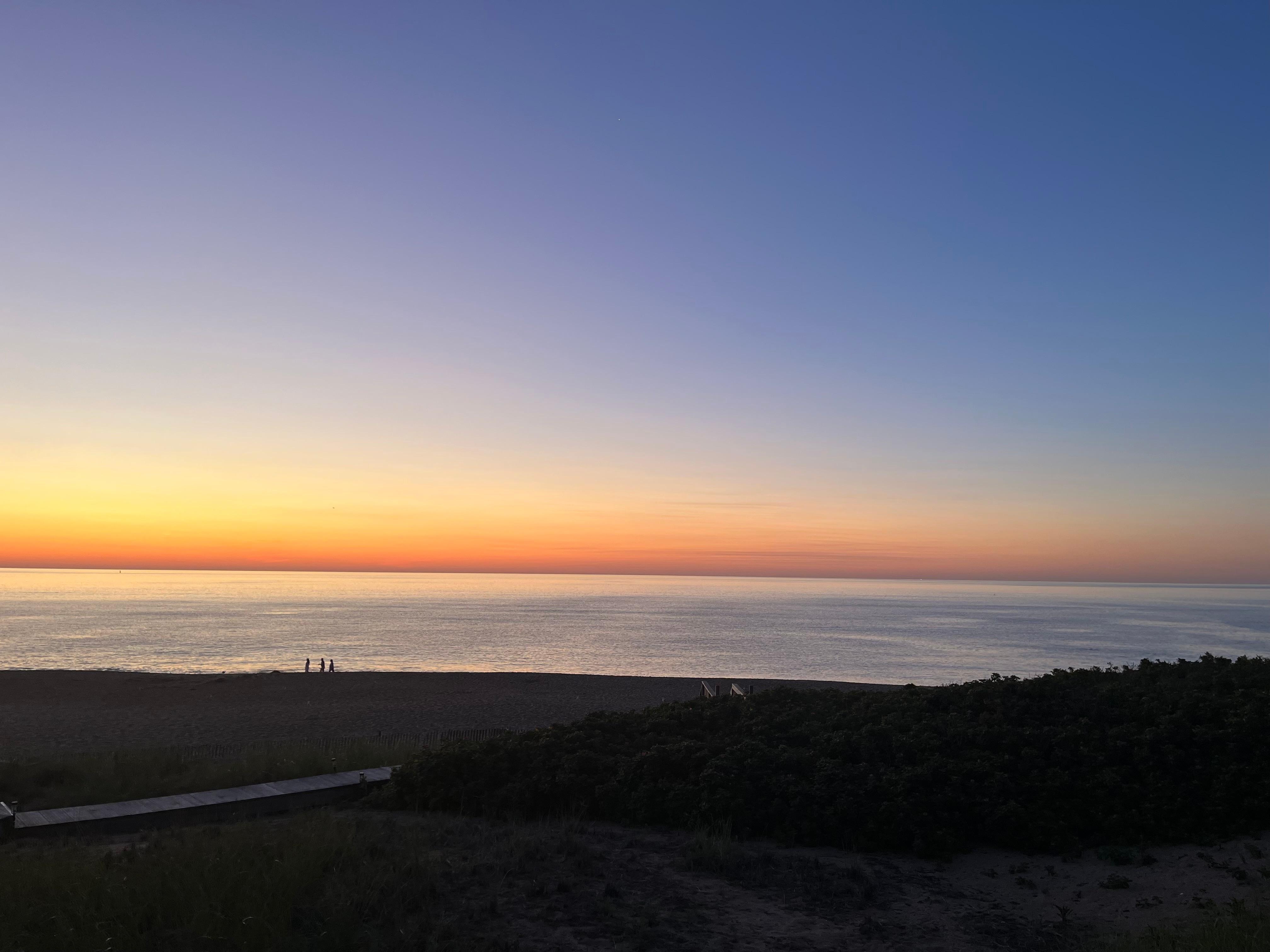 View of the sunrise from the back deck.