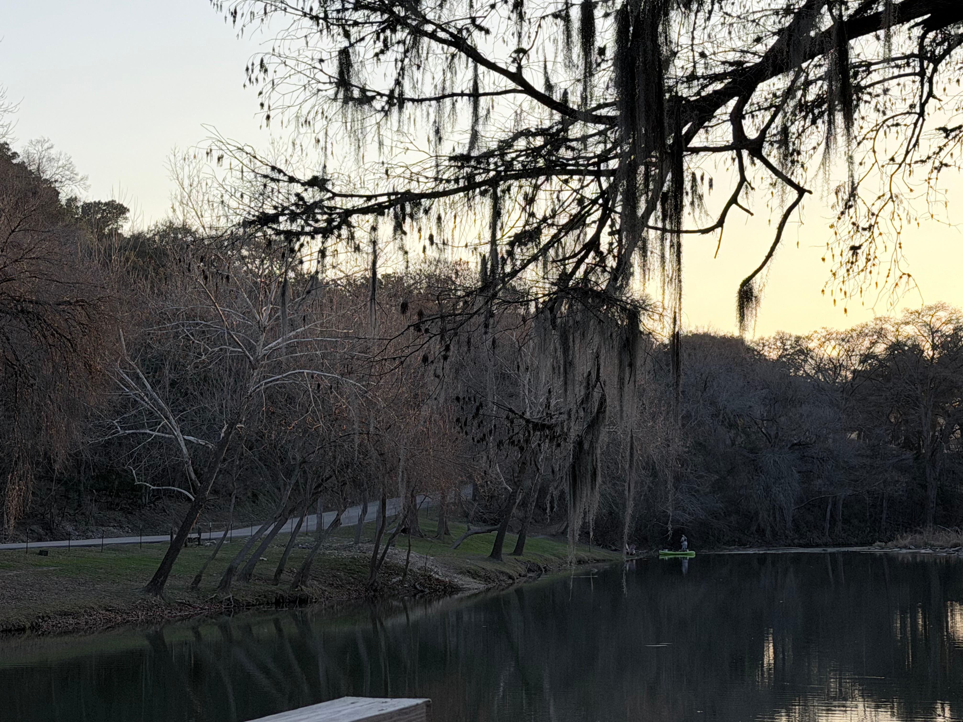 From the river side deck. 
