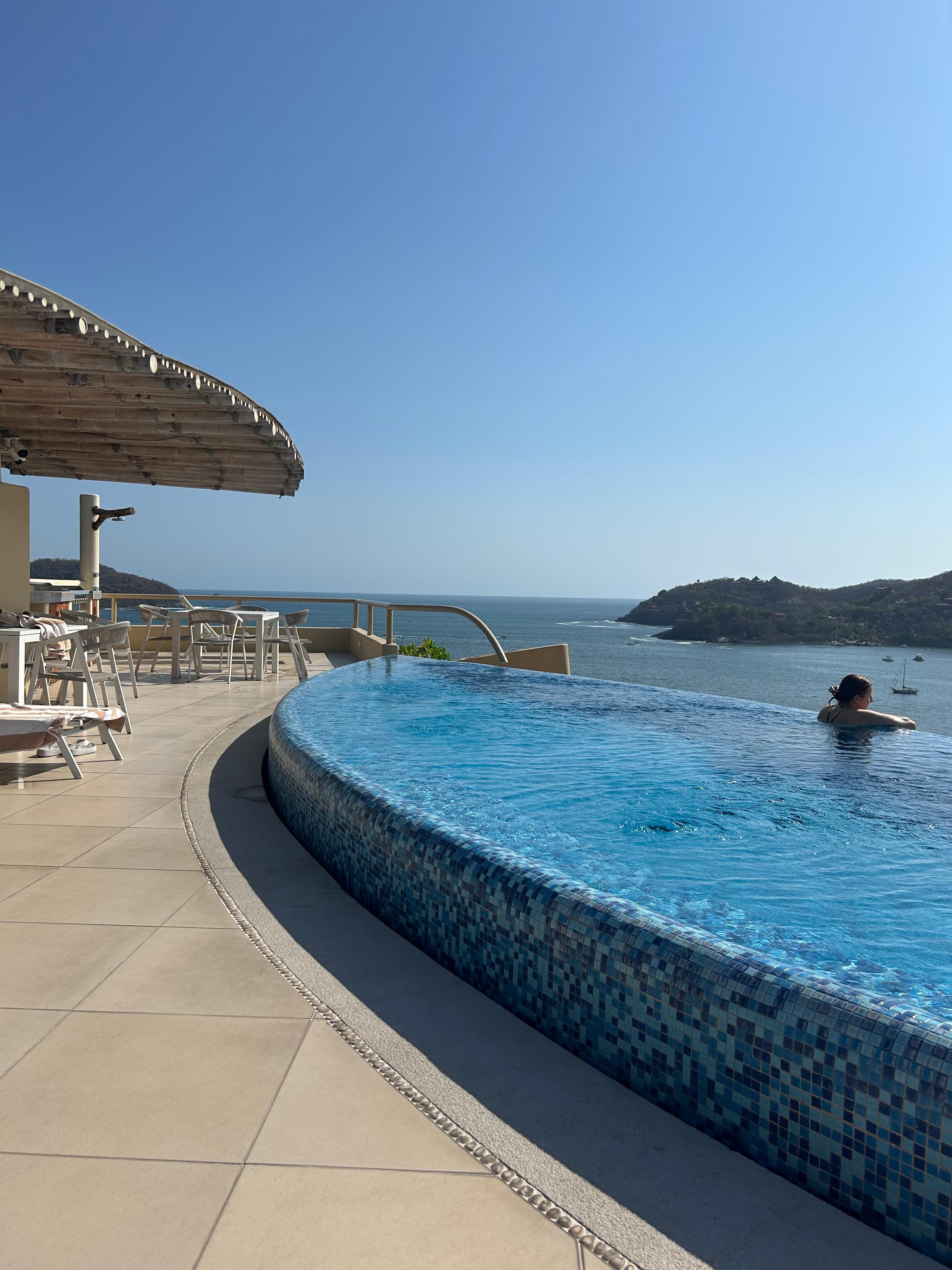 View from pool deck looking south