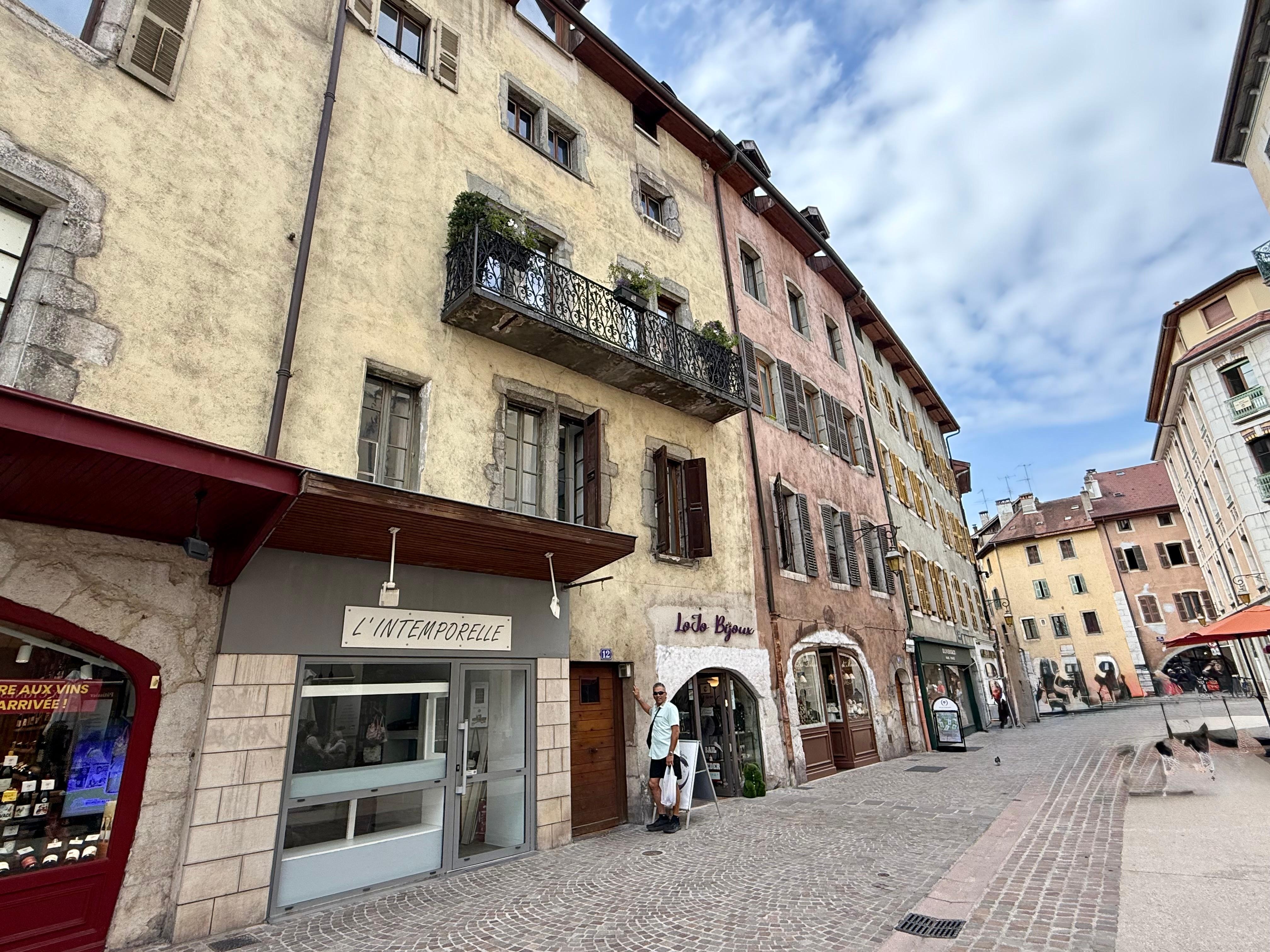 Sad to leave. Front door entrance. The balcony above