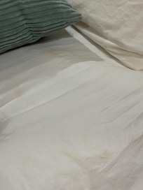 Dirty bed sheets