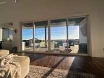 View from open living room/kitchen