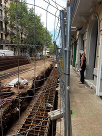 The noise and debris made it challenging to get around