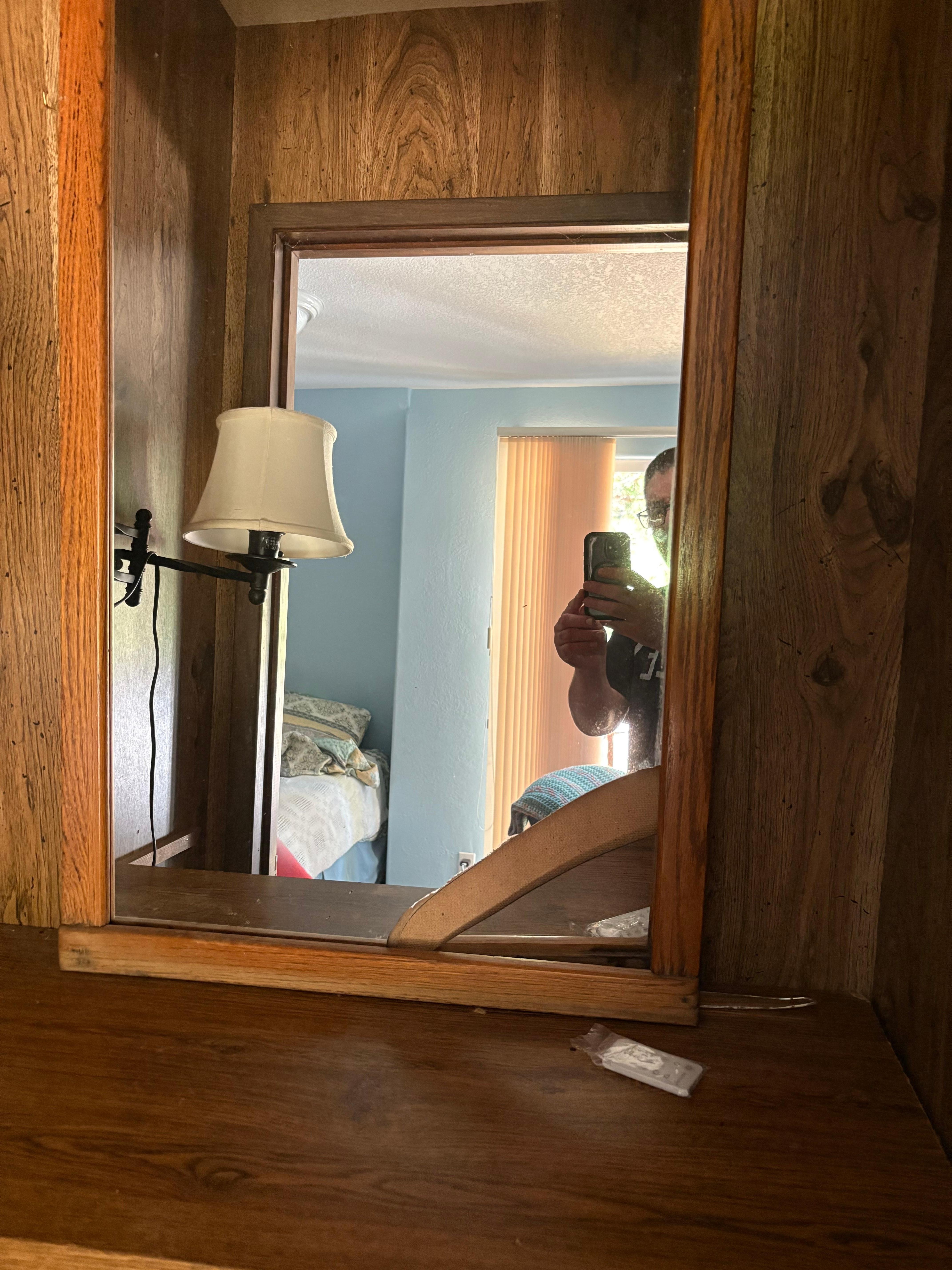 Broken mirror in the kids room