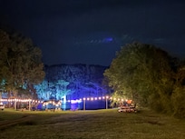 Night time look from room to Caddo