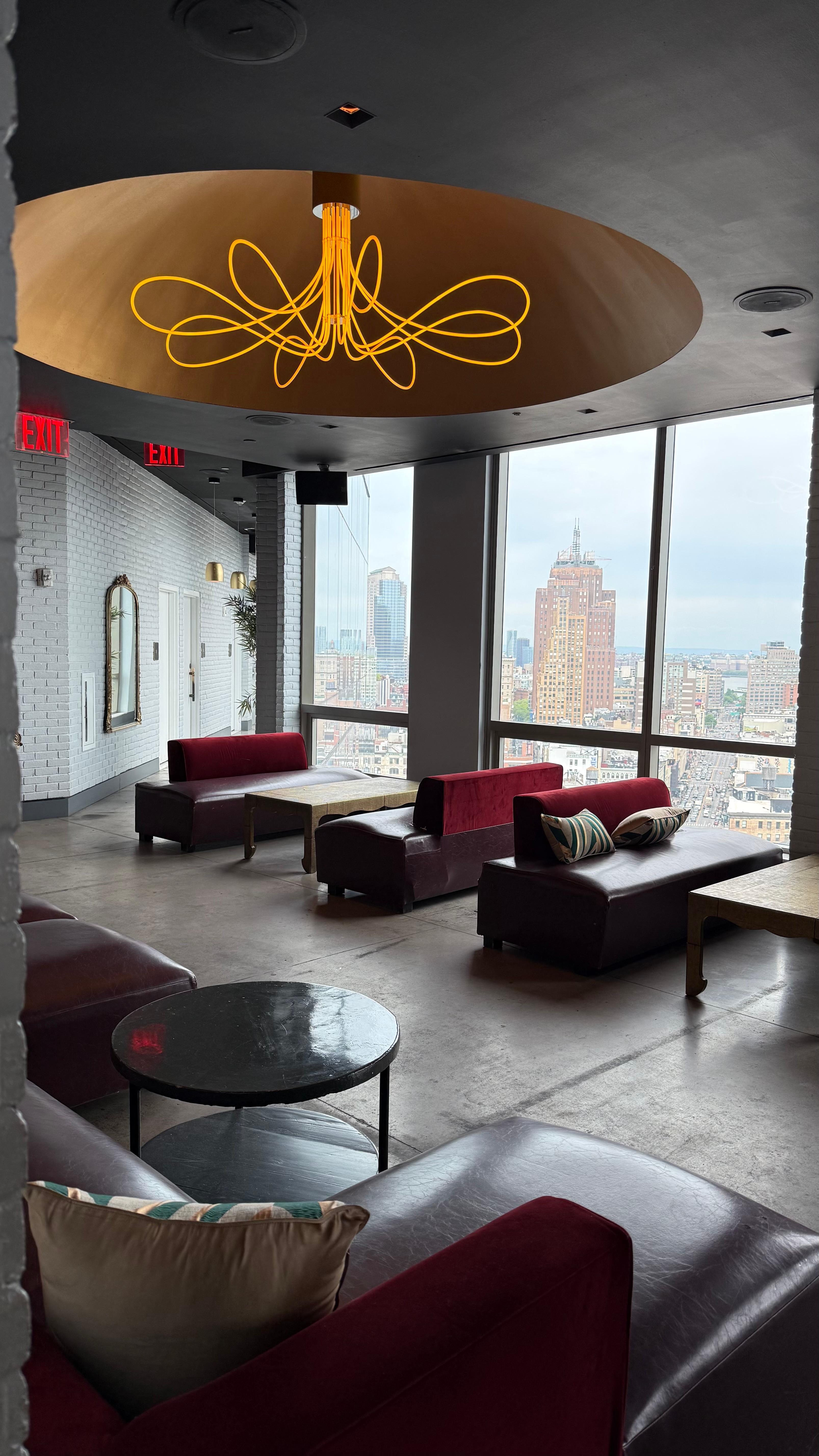Rooftop lounge area