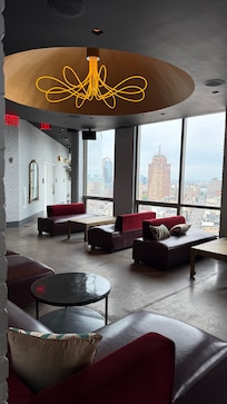 Rooftop lounge area
