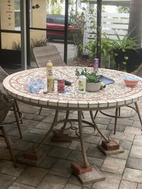 This is what we saw in the morning when we went to use the patio.