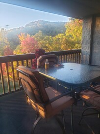 My son taking in the views in the early morning.