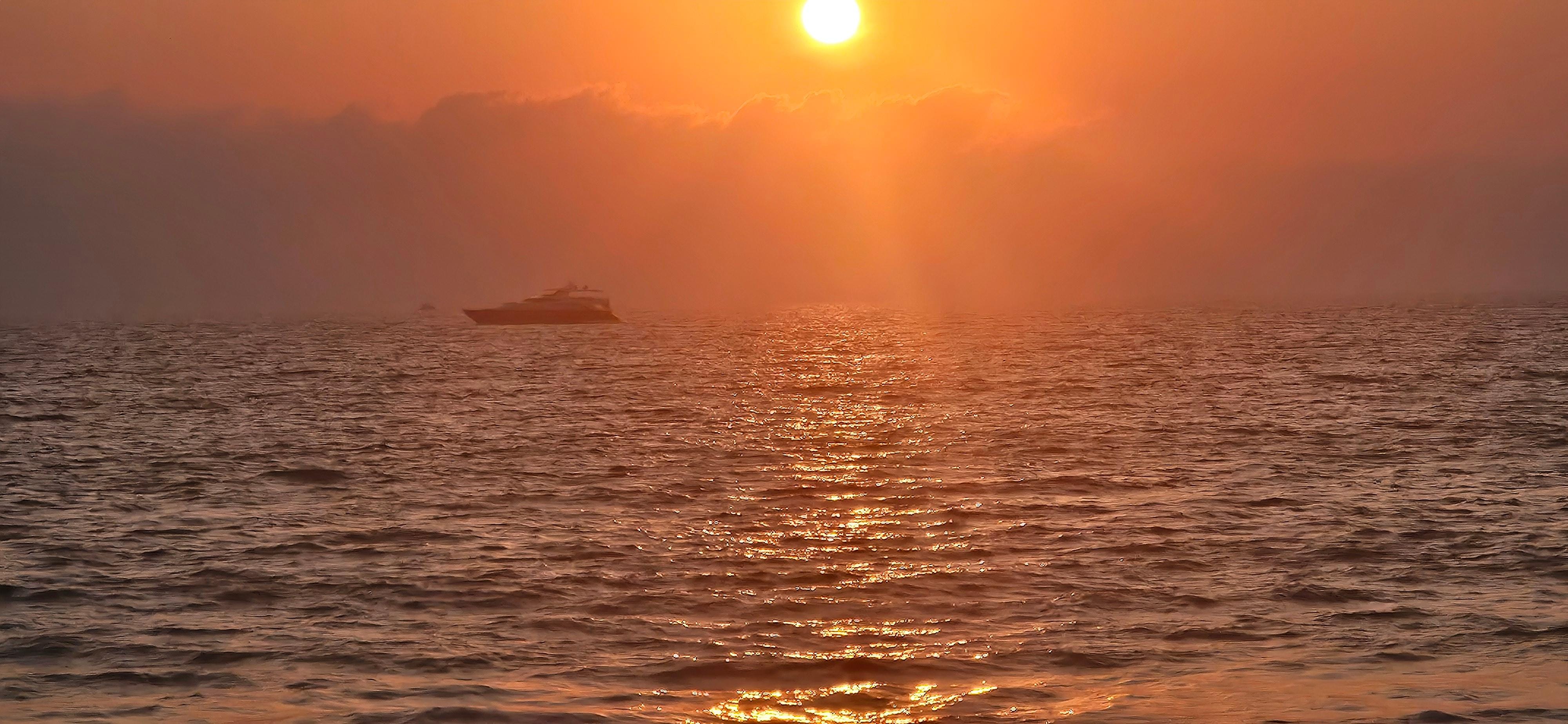 Beach view during sunset