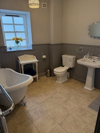LOVED this bathroom....even if bathrooms in Ireland don't have outlets in them!