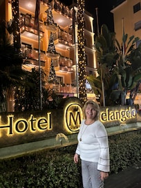 The hotel is already prepared for Christmas