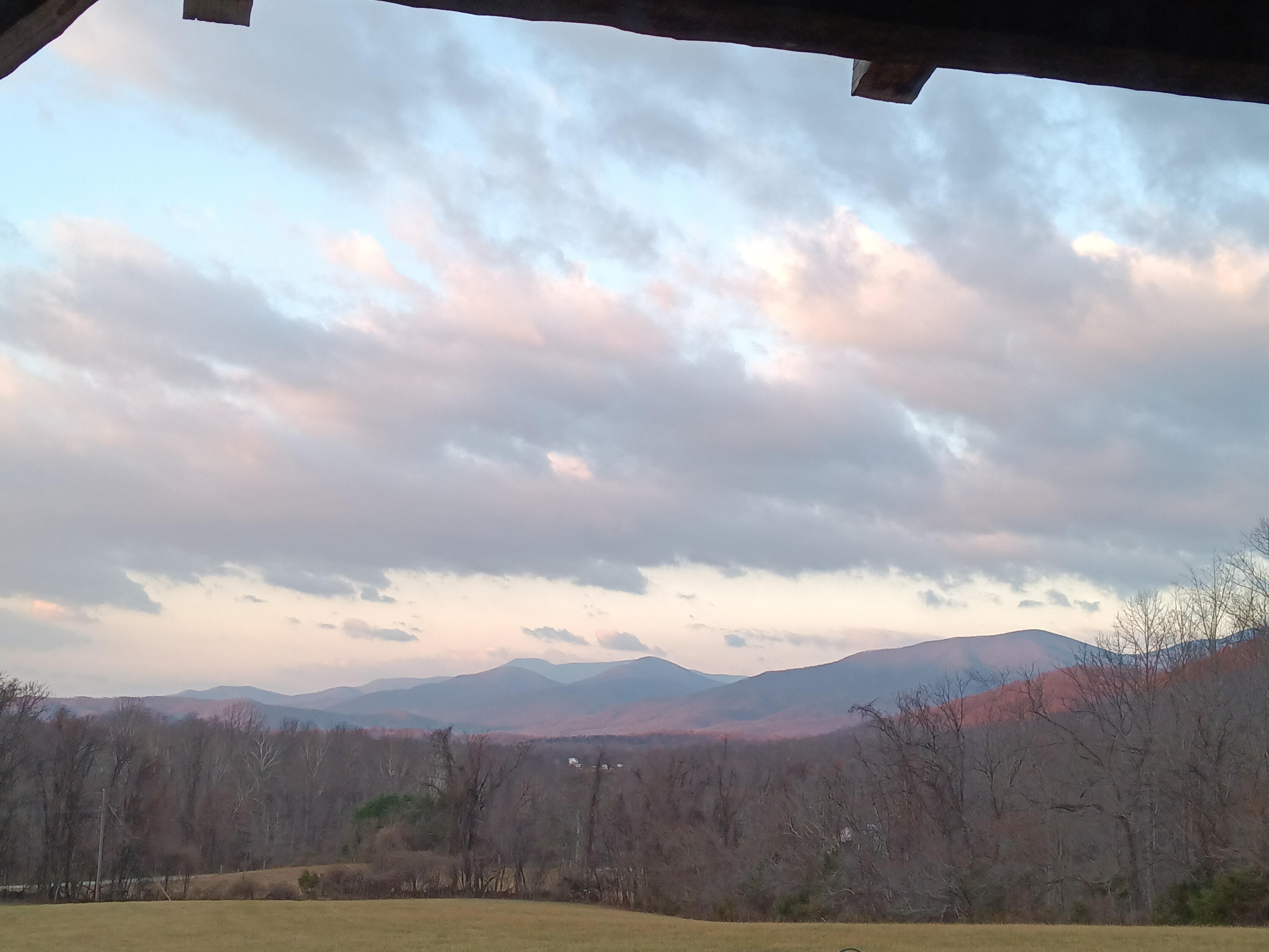View from dining area and living room window seat