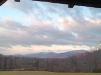 View from dining area and living room window seat
