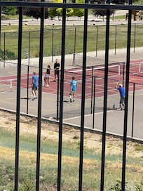 View of Pickleball Courts from 2nd pool