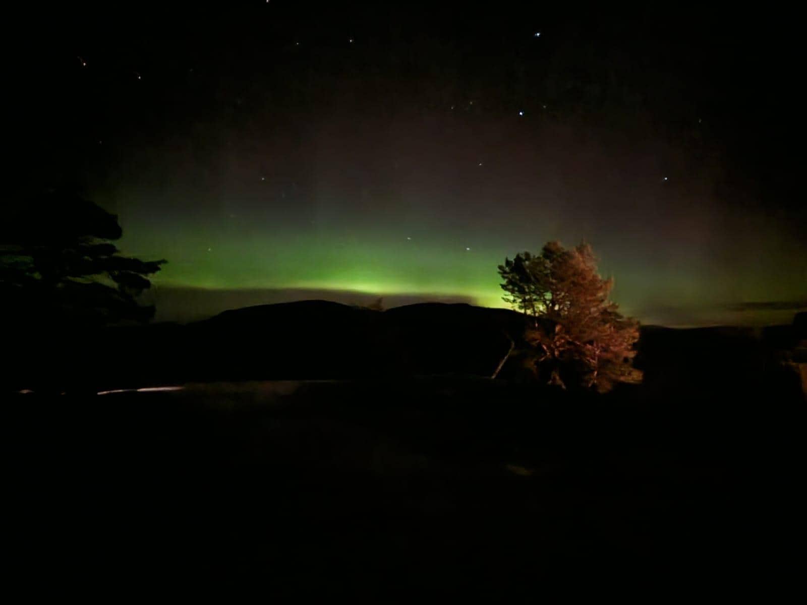 Wir hatten das große Glück Polarlichter vom Wohnzimmer aus zu sehen