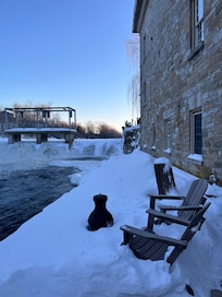 Sunrise at the falls in february