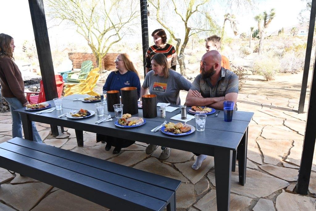 Thanksgiving dinner outdoors