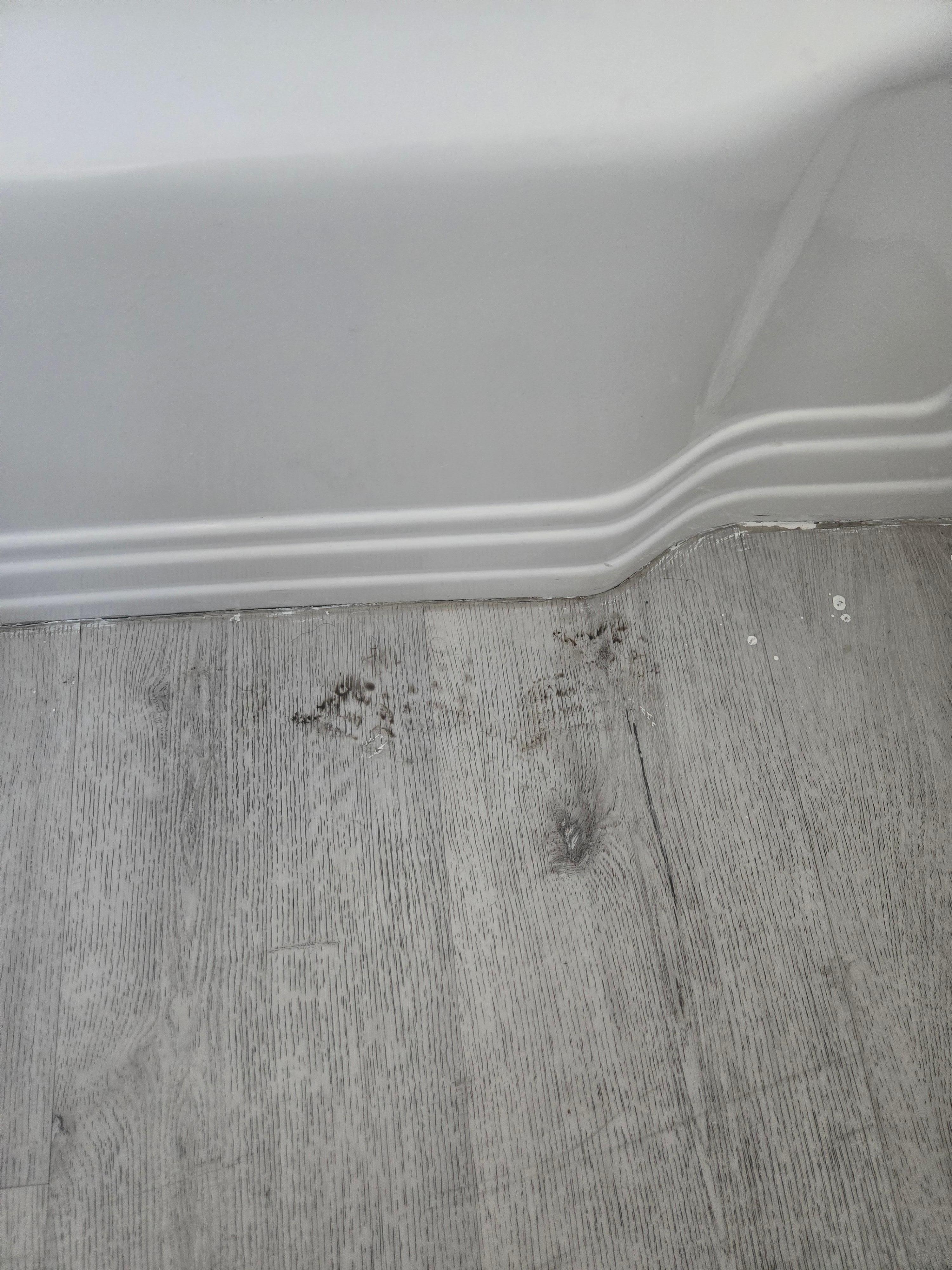 Shoe prints by the shower 