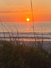 Sunrise from the walkway to the beach