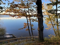 Lake view from cabin windows