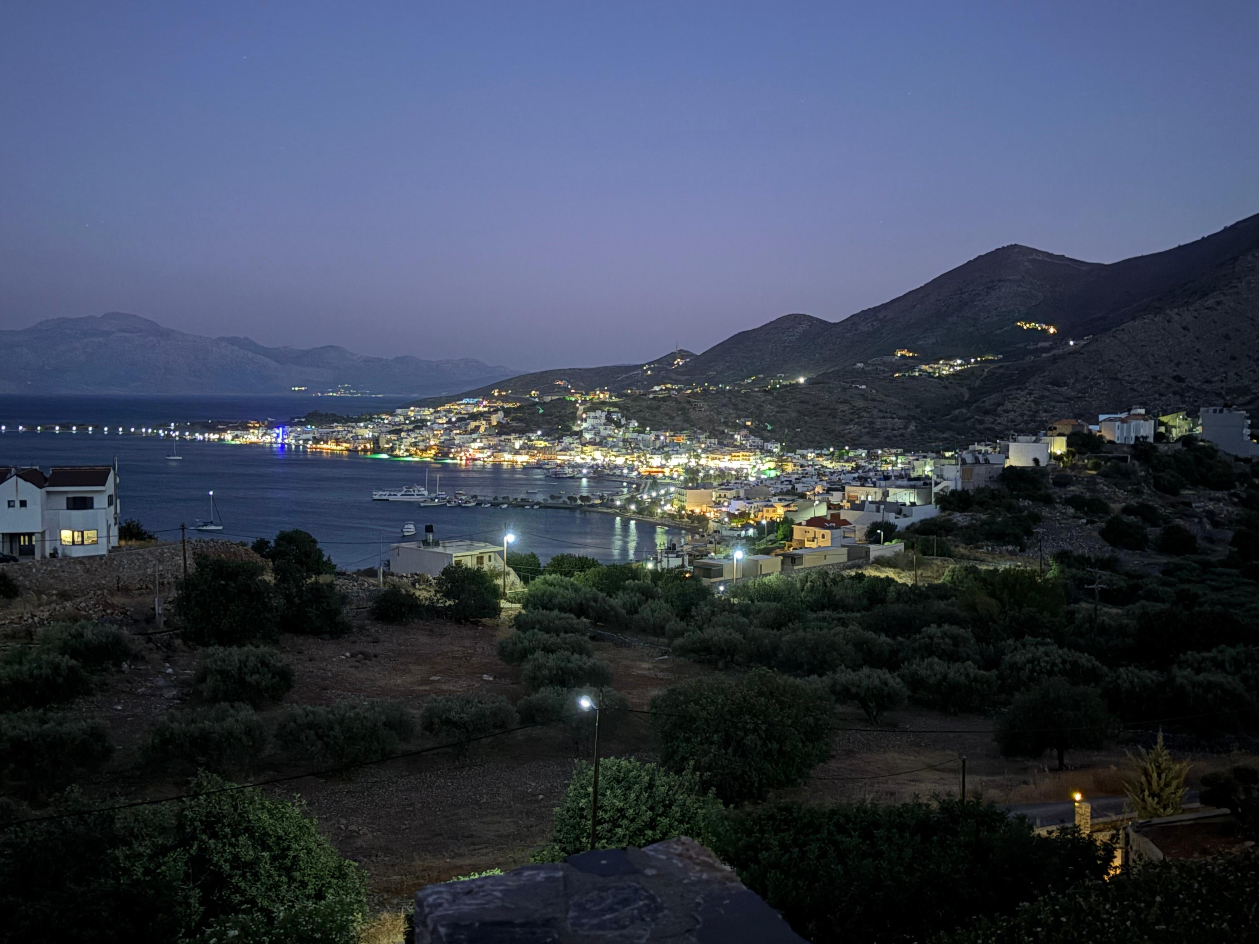 Night view from the patio