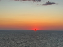 from the balcony at sunset