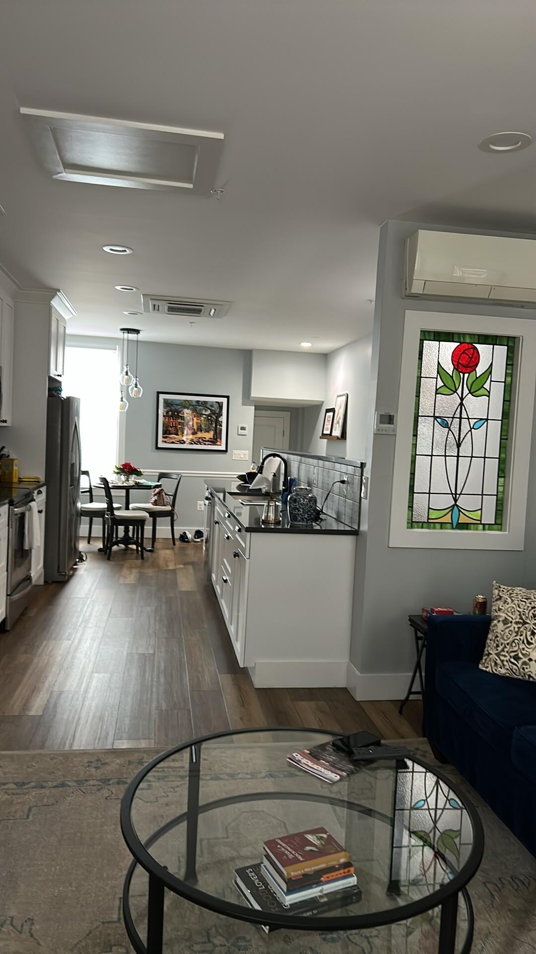 View of kitchen from family room 