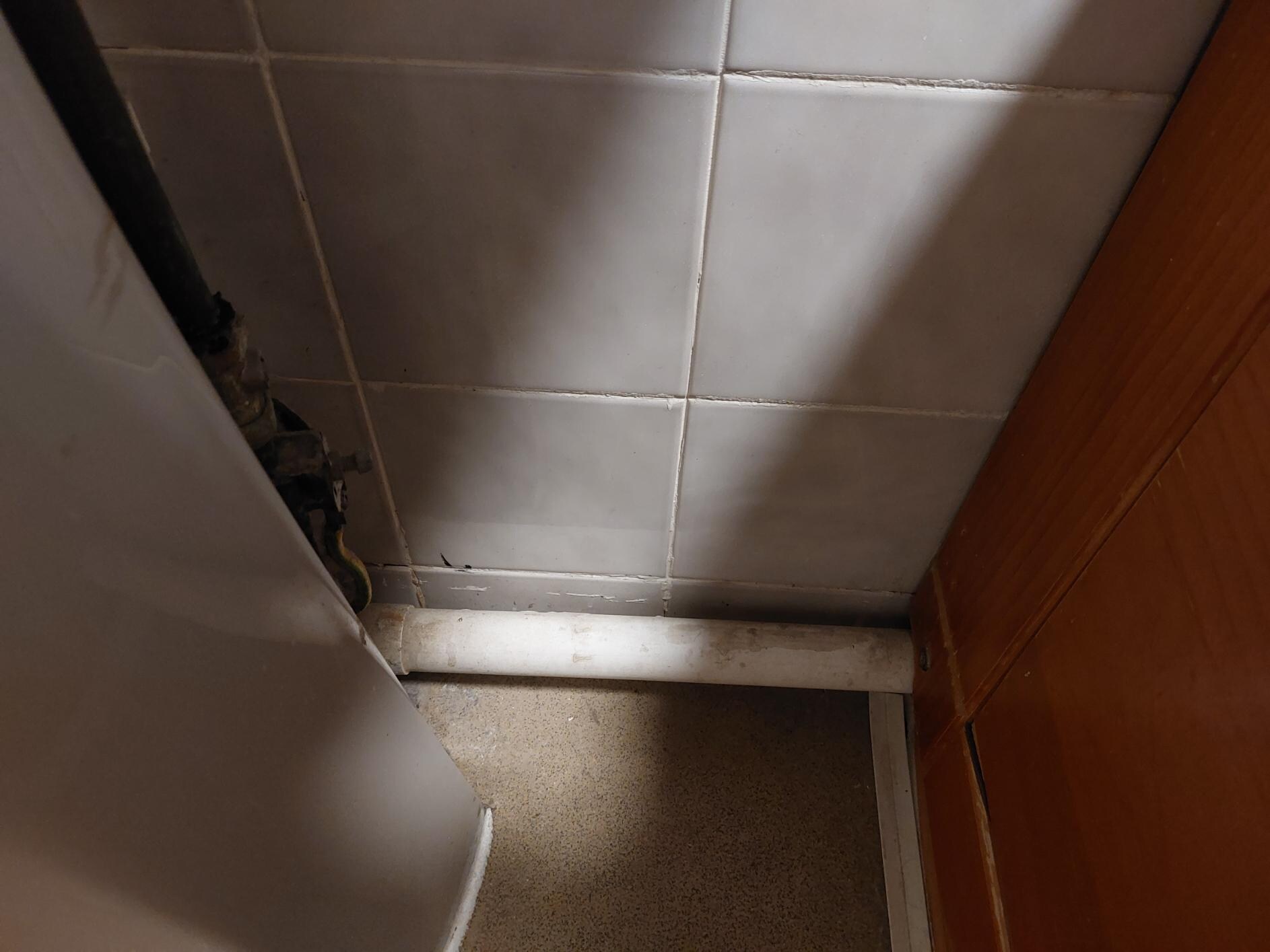 pipe from  basin.