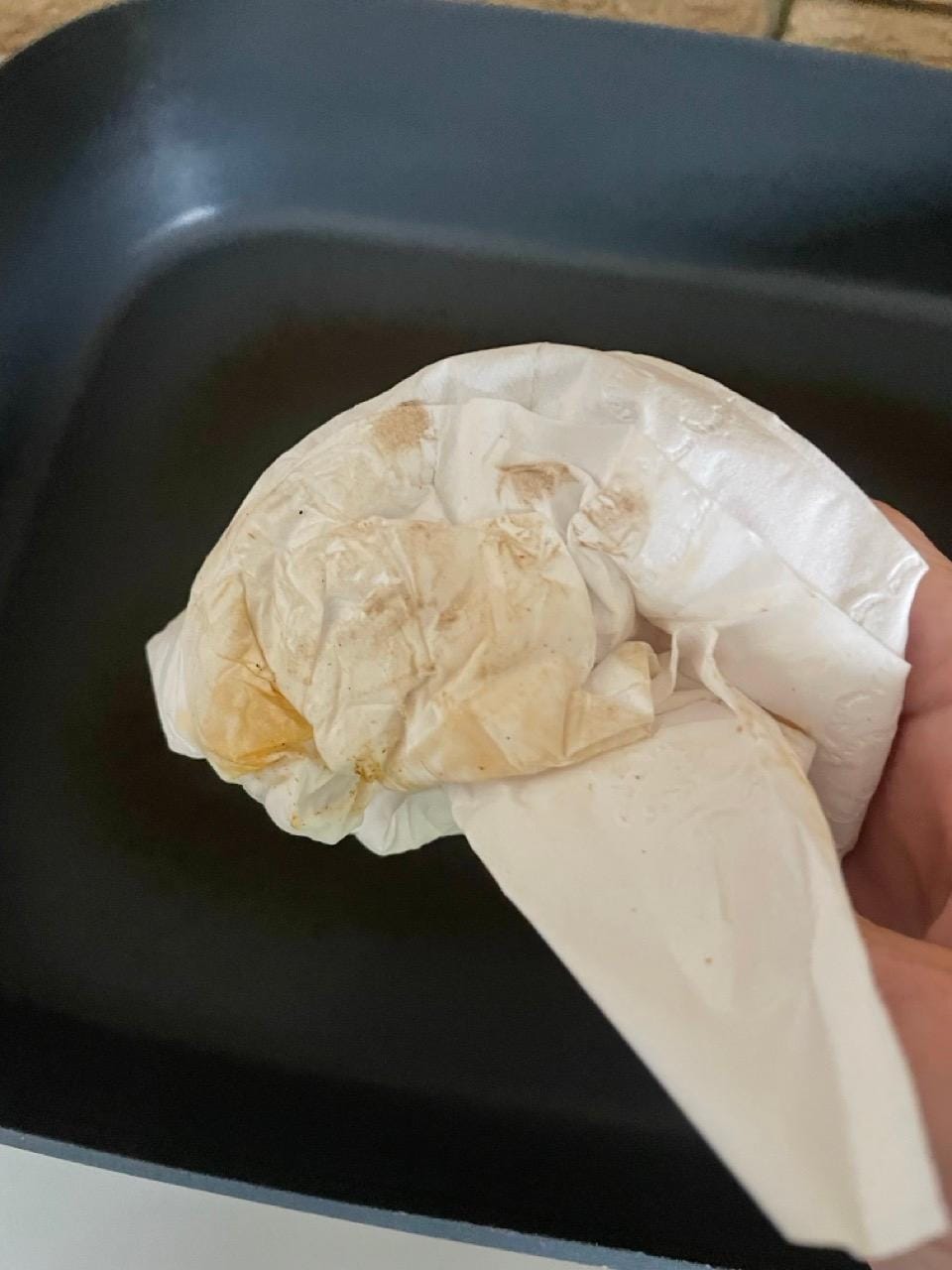 Kitchen appliances not cleaned from previous use. 