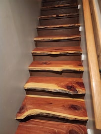 Beautiful staircase to the second floor bedroom