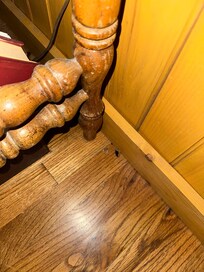 Dust around night stand